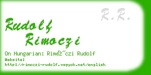 rudolf rimoczi business card